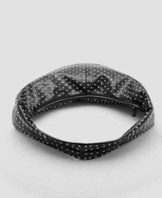 Women's Oval Studded Shoulder Bag