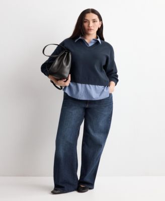 Women's Combined Shirt Sweater