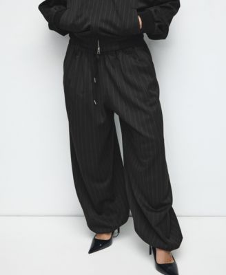 Women's Pinstripe Balloon Trousers