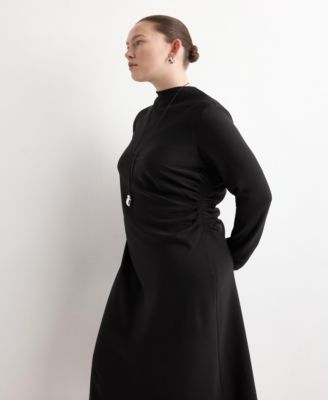 Women's Ruched Midi Dress