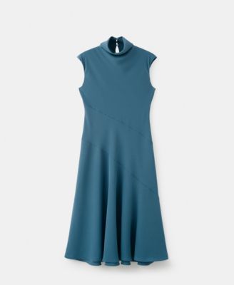 Women's Draped Neck Long Dress