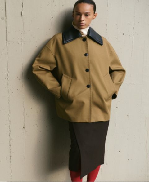 Женские куртки MANGO Women's Faux Leather Effect Trench Coat