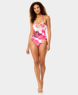 Women's Strapless Bandeau Neck One-Piece Swimsuit