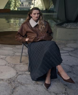 Women's Checked Pleated Skirt