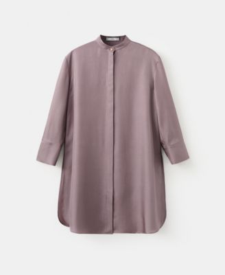 Women's Stand Collar Long Shirt