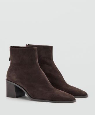 Women's Suede Block-Heel Boots