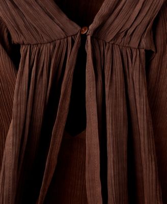 Women's Ruffled High-Neck Blouse