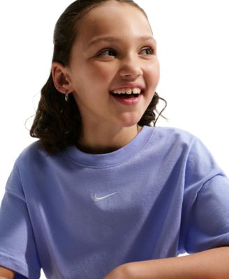 Girls' 7-16 Sportswear Essential Cotton Swoosh Logo T-Shirt