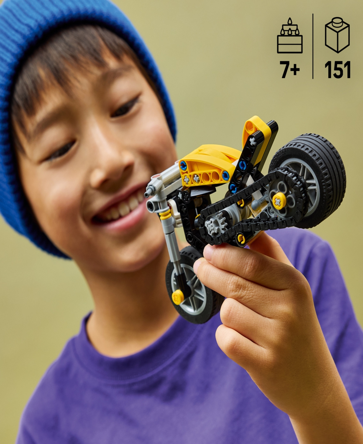 Lego Technic Motorcycle Building Set, 42225