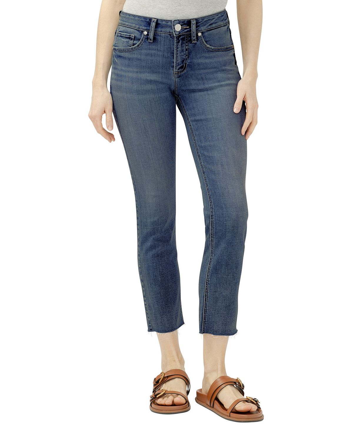 Silver Jeans Co. Women's Suki Mid-Rise Cropped Skinny Jeans view 1 — MAYCSS fashion products