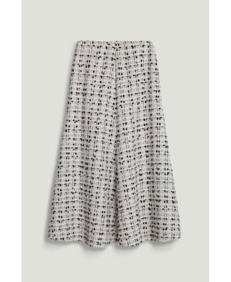 Women's Patterned A-Line Midi Skirt