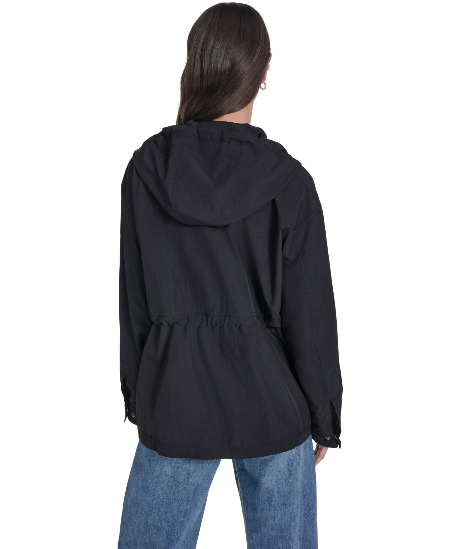 Женская куртка Levi's Cinch-Waist Hooded Rain Anorak, цвет: Чёрный — фото 5
