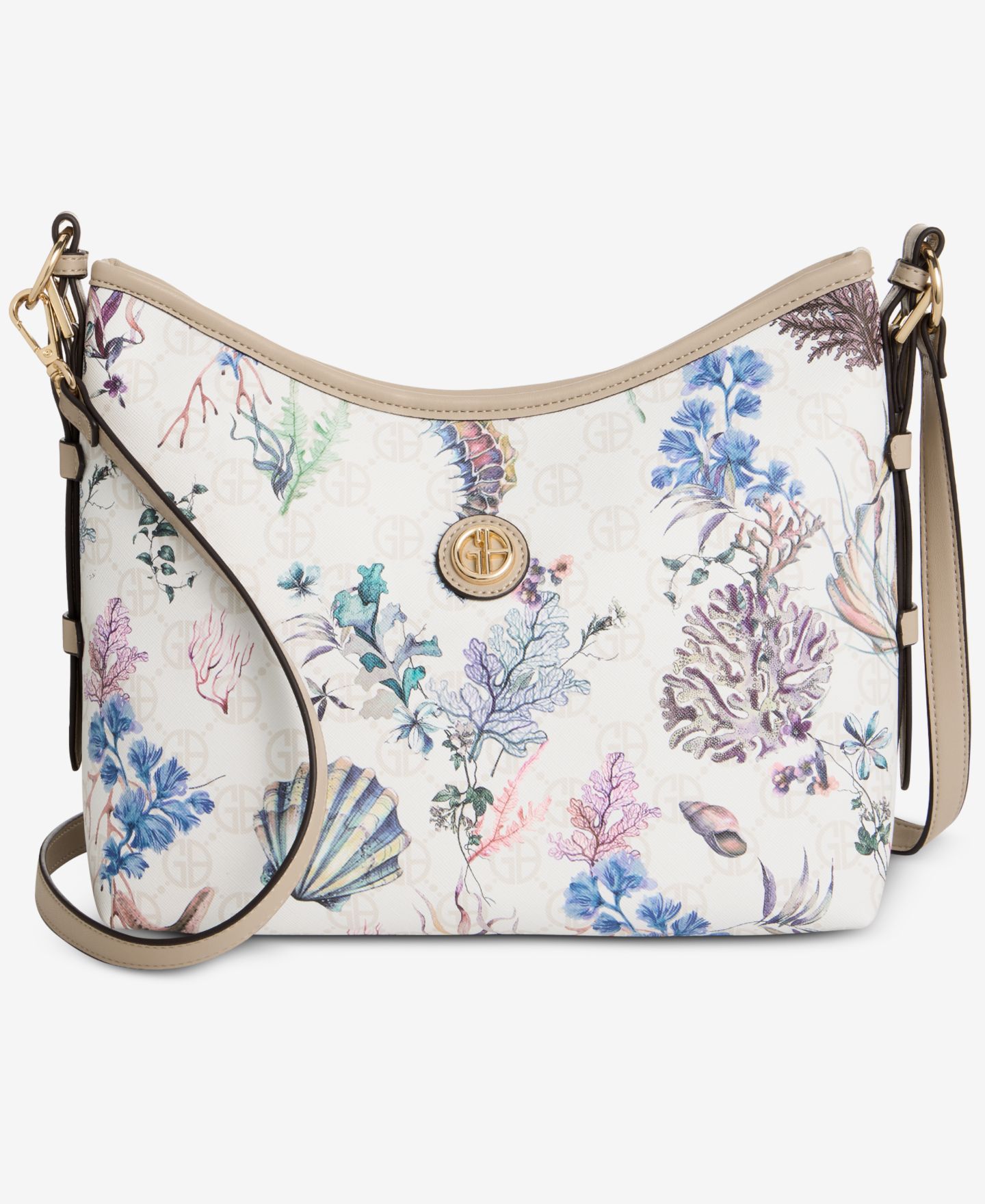 Женская сумка Giani Bernini Sea Print Shoulder, цвет: Морской — фото 1