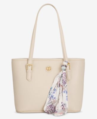 Scarf Detail Tulip Tote Bag