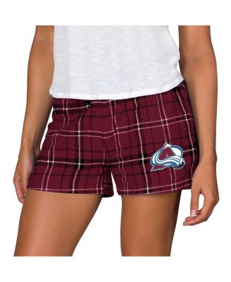 Women's Burgundy/Black Colorado Avalanche Ultimate Flannel Shorts