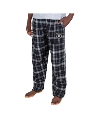 Men's Black Las Vegas Raiders Ultimate Plaid Flannel Pants
