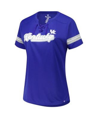 Women's Royal Kentucky Wildcats Plus Size Overtime Readiness Lace-Up T-Shirt