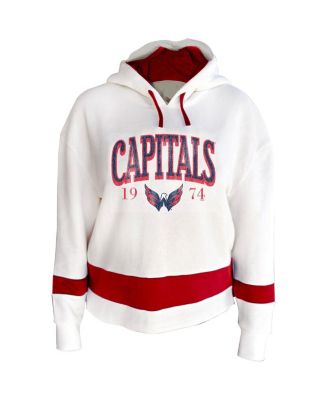 Women's White Washington Capitals Plus Size Hoodie