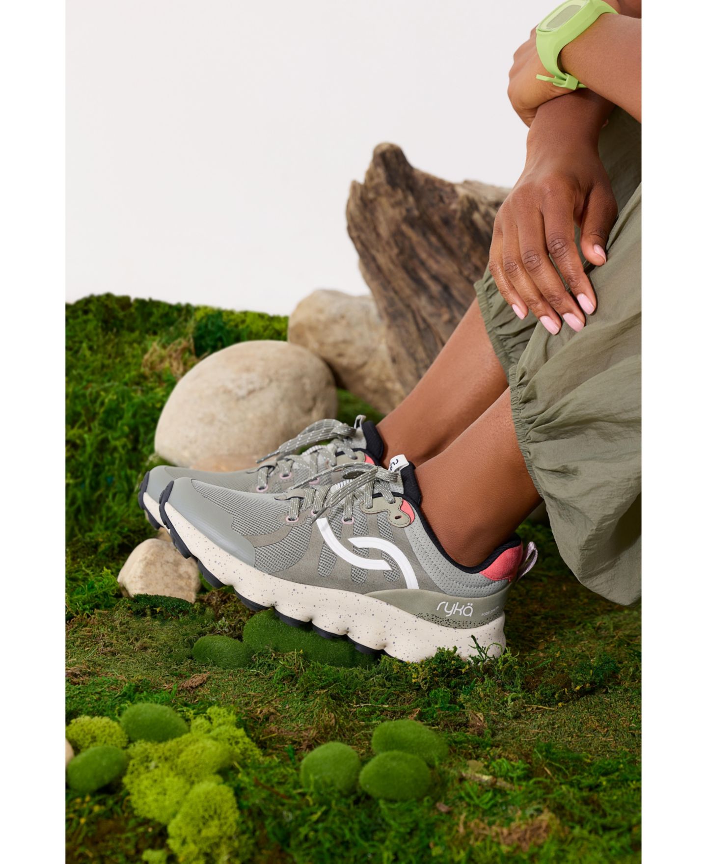 Женские кроссовки Ryka Podflow TR Hiking Lace-Up, цвет: Синяя искусственная кожа / Сетчатый — фото 6
