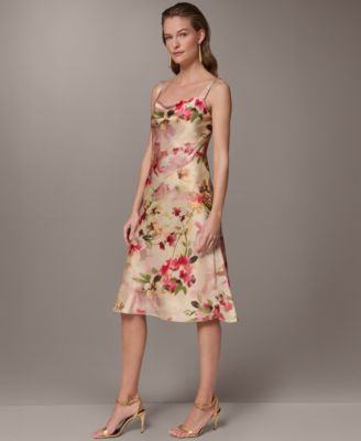 Women's Floral A-Line Midi Dress