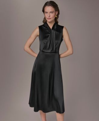 Women's Mock Neck A-Line Dress