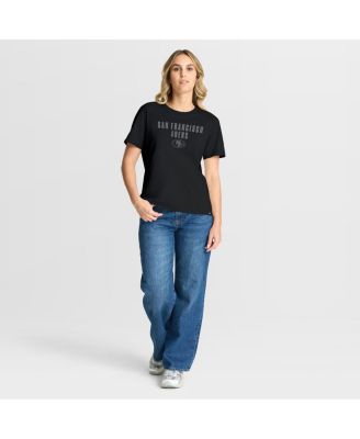 Women's Black San Francisco 49ers Blackout Kneel Down Legacy T-Shirt