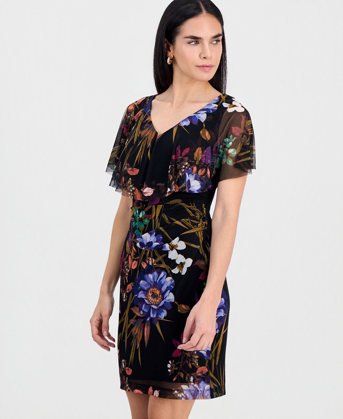 Connected Petite Mesh Sheath Dress view 5 — MAYCSS fashion products