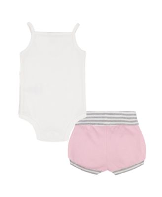 Baby Girls' Ribbed Tank Bodysuit and Shorts, 2-Piece Set