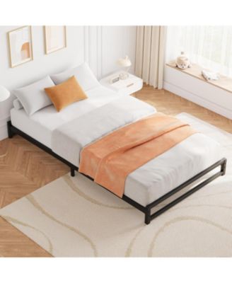 6 Inch Size Metal Platform Bed Frame with Steel Slat Support, Mattress Foundation and No Box Spring Needed, Easy Assembly