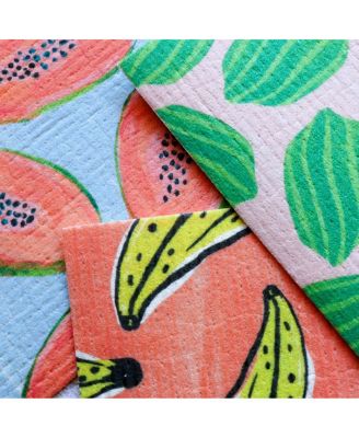 Swedish Dishcloth in Fruit Print, 3-pack