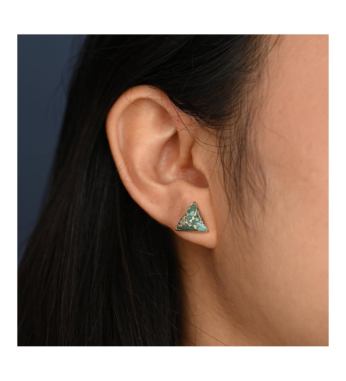 Starfish Project Ellie Triangle Turquoise Studs