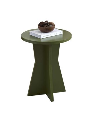 Round Side Table with Storage, 3-Tier Small Accent End Table for Living Room, Bedroom, Bedside, Office, Space-Saving Nightstand