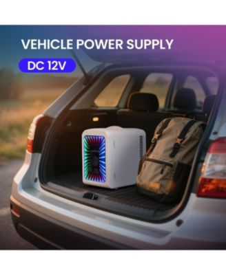 4L Portable Mini Fridge with Vibrant LED Gaming Lights