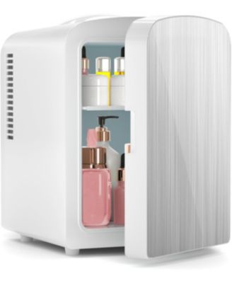 Brushed Stainless Steel Mini Fridge, 4L Portable Cooler (AC/DC)