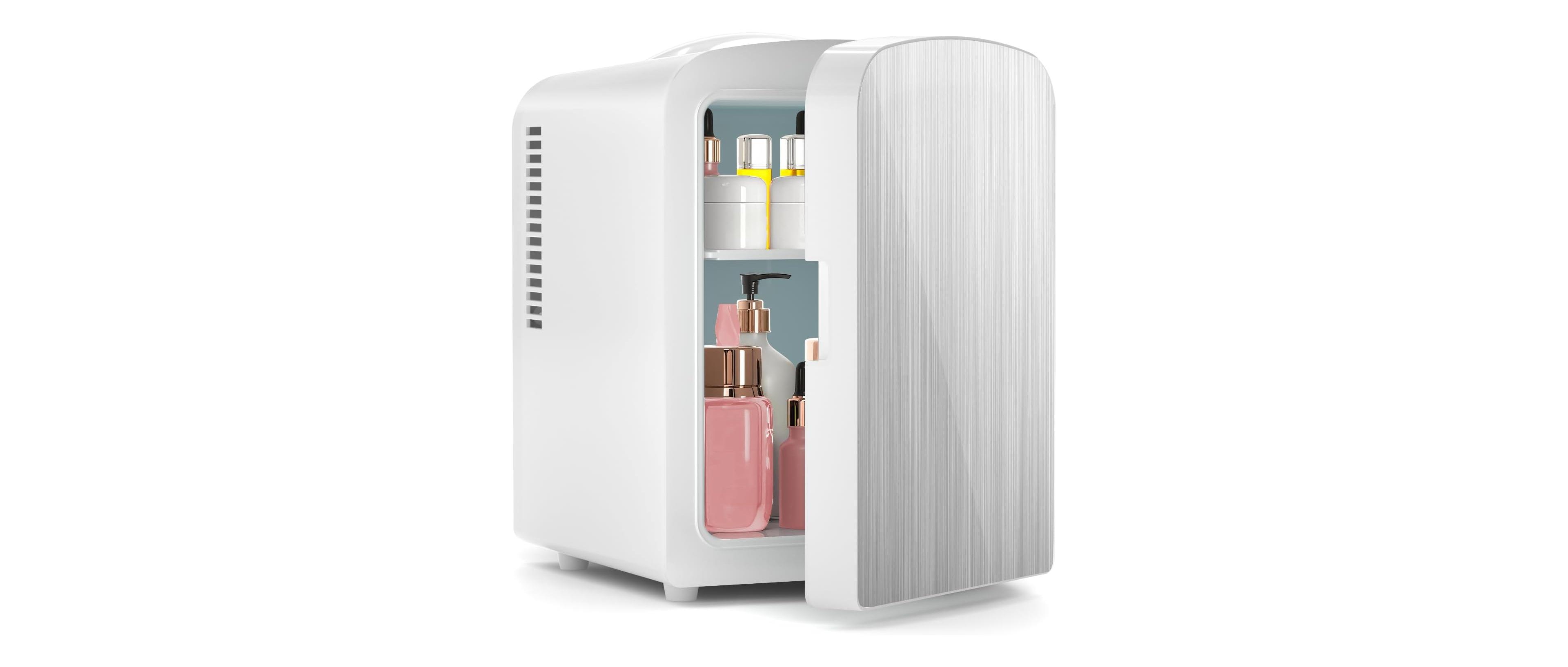Antarctic Star Brushed Stainless Steel Mini Fridge, 4L Portable Cooler (Ac/Dc)