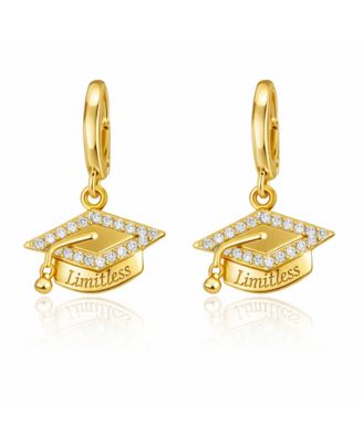 Limitless Graduation Cap Huggie Hoop Earrings