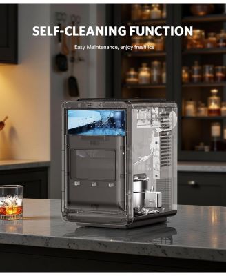 Countertop Crescent Ice Maker, 26 lbs. Capacity with Detachable Tank