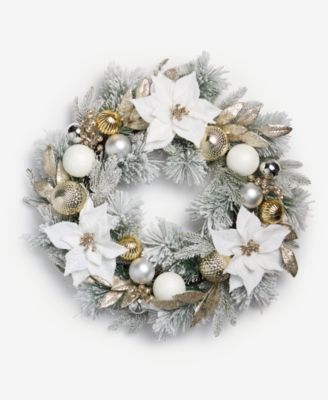 Opulence Wreath with Ornaments and Flowers
