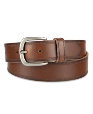 Men's Western Edge Embossed Casual Leather Belt