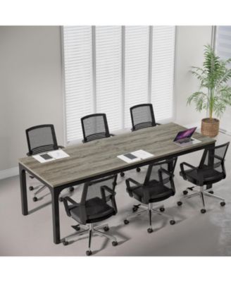 6.5ft Conference Room Table, 157.48" W x 55.12" D Large Office Meeting Table (4 Pcs)