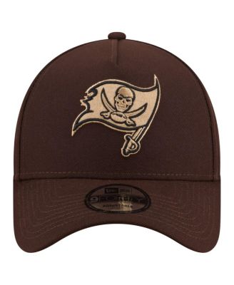 Men's Dark Brown Tampa Bay Buccaneers Burnt Wood A-Frame 9FORTY Adjustable Hat