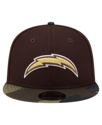 Men's Dark Brown Los Angeles Chargers Burnt Wood Camo 9FIFTY Snapback Hat