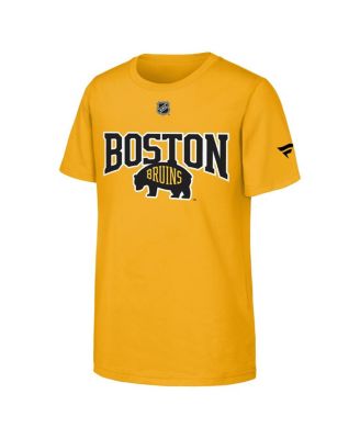 Big Boys and Girls Gold Boston Bruins 2026 NHL Stadium Series Authentic Locker Room T-Shirt