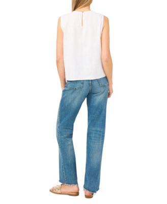 Women's Sleeveless Crewneck Blouse