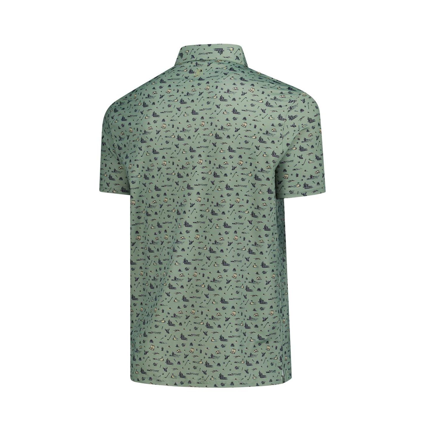 Мужское поло Barstool Golf Green WM Phoenix Open Printed Polo Shirt — фото 3