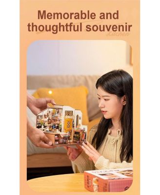 Miniature House Kit, DIY Miniature Dollhouse Kit for Adults,Model Kits for Adults to Build with LED, Birthday for Adult Homey Kitchen