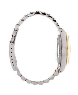 Oyster Perpetual Datejust Automatic Watch in Stainless Steel and Gold with Diamond Markers 36mm