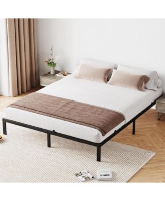10" Full Bed Frame No Box Spring Needed, Heavy Duty Platform Metal Bed Frame with Metal Slats and Under Bed Storage, Easy Assembly, Noise Free