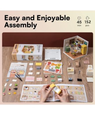 Miniature Happy Meals Kitchen Building Set Toys Playset Suitable for Mini Figures Construction Toys Diorama Kit Gifts for Teens Adults