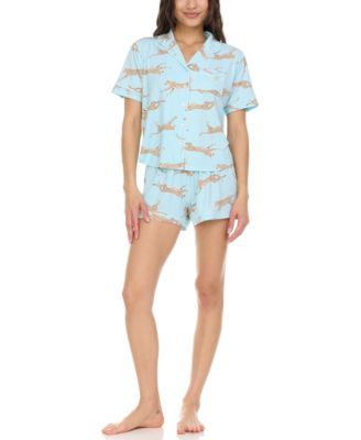 Women's 2-Pc Gabriella Printed Shorty Pajamas Set